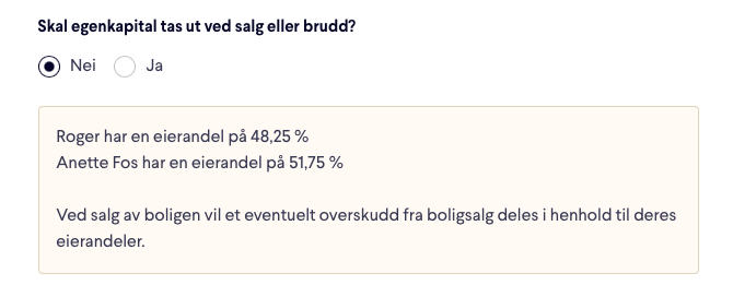 skjermbilde fra samboerkontrakt
